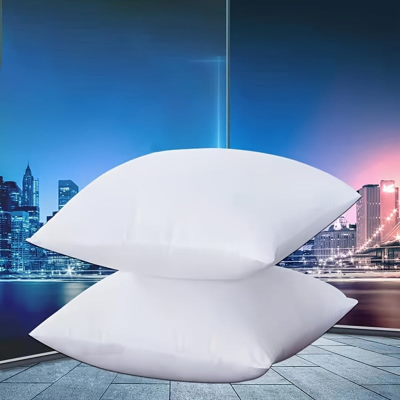 Set of 2 White Pillow Inserts for Sofa Bed and Living Room Decor