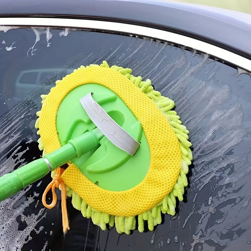 Car Cleaning Brush Set with Long Handle Microfiber Sponge Auto Care