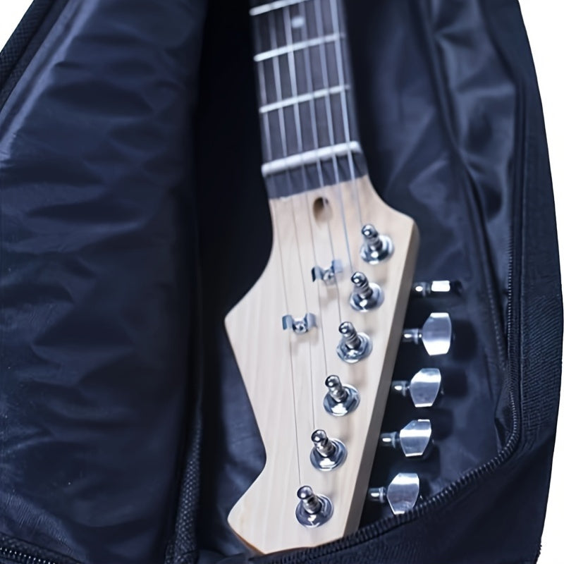 Estuche impermeable negro para guitarra eléctrica de 39 pulgadas con correas dobles para el hombro