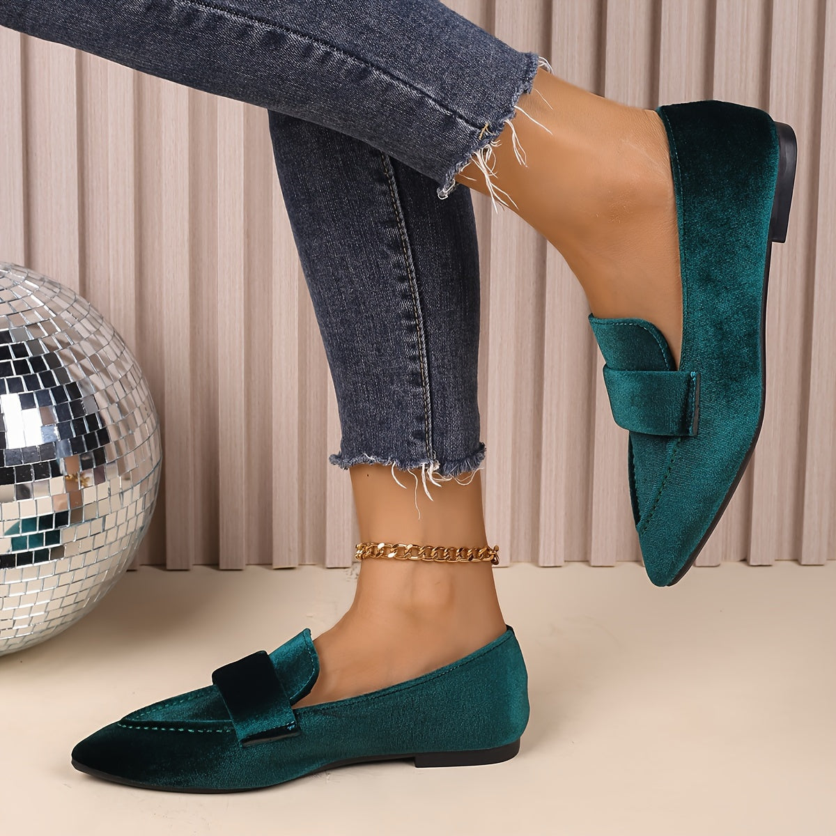 Women's Slip-On Flats with Pointed Toe Lightweight All-Season Flannel