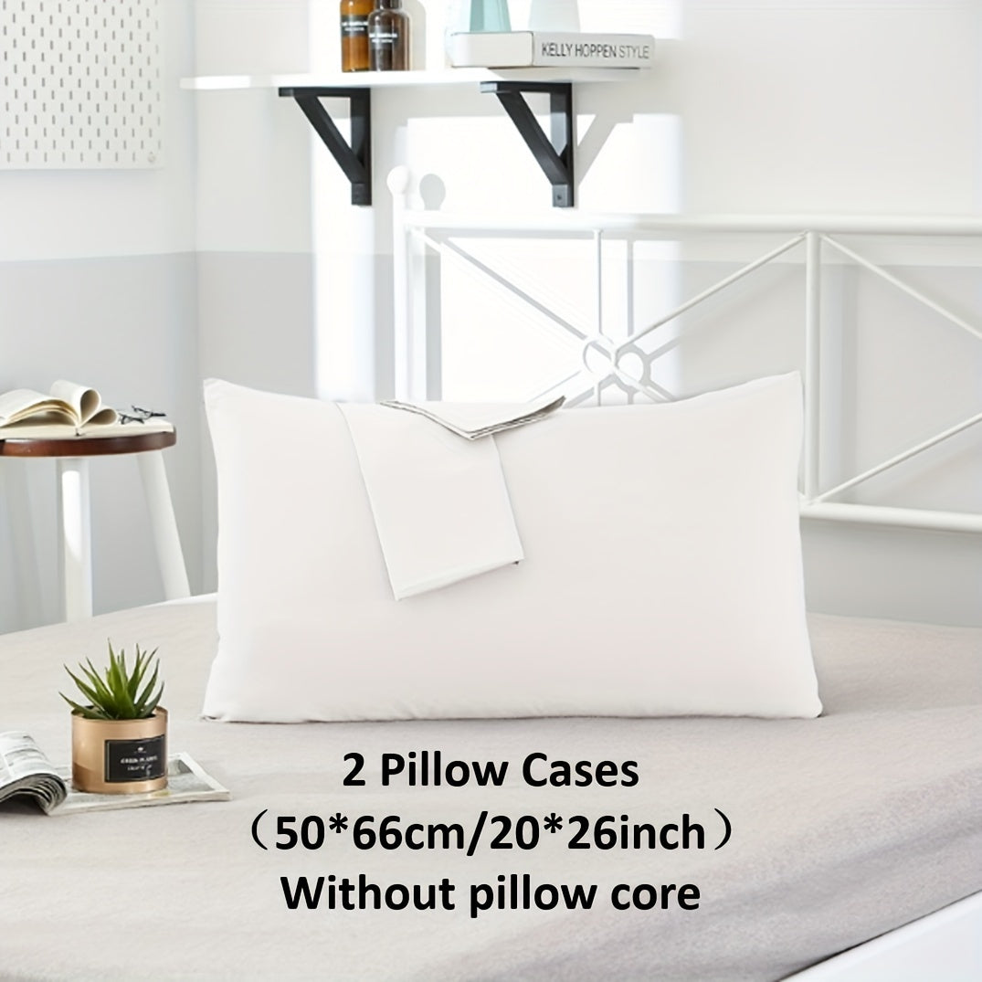 Polyester Pillowcases Set for Bedroom Breathable Soft Skin-Friendly