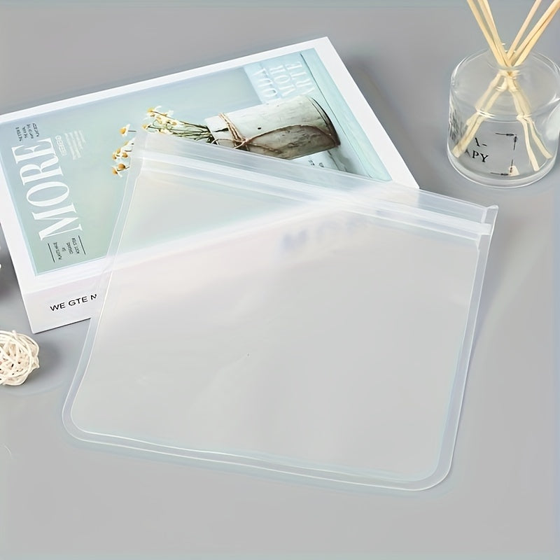 3 ta silikon qayta ishlatiladigan sumka to'plami, kichik, o'rta, juda katta, suyuqlik o'tkazmaydigan oziq-ovqat saqlash