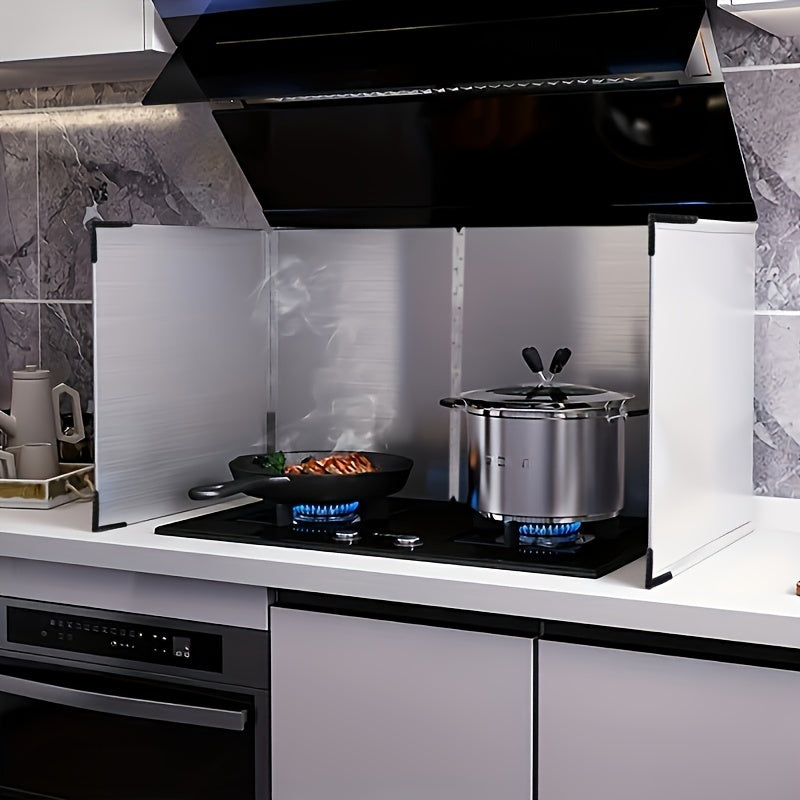 Stainless Steel Grease Trap for Cooktops, Splash Protection, Heat Insulation