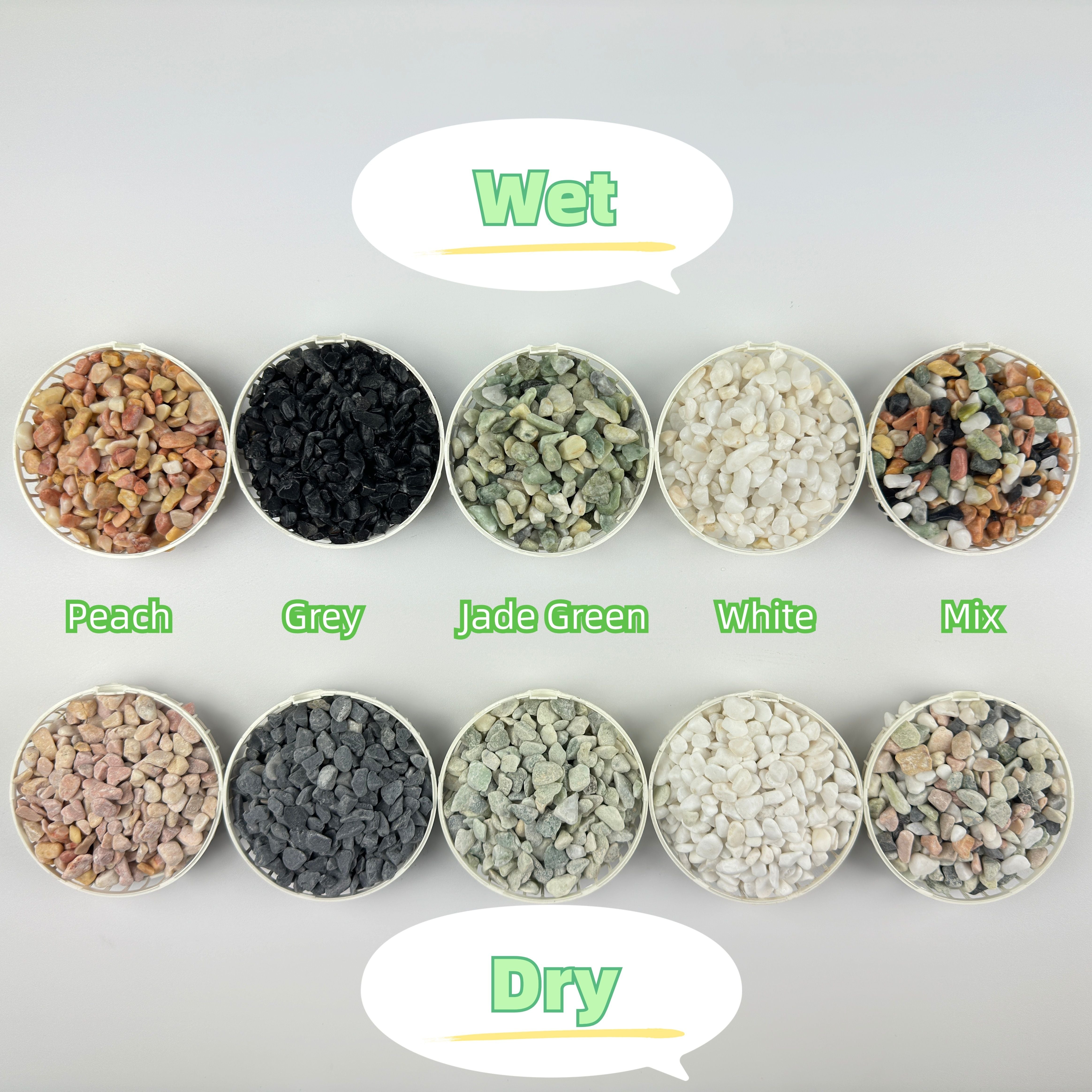 Green Crystal Pebbles for Landscaping Aquarium Gravel Home Decoration 1LB 450g