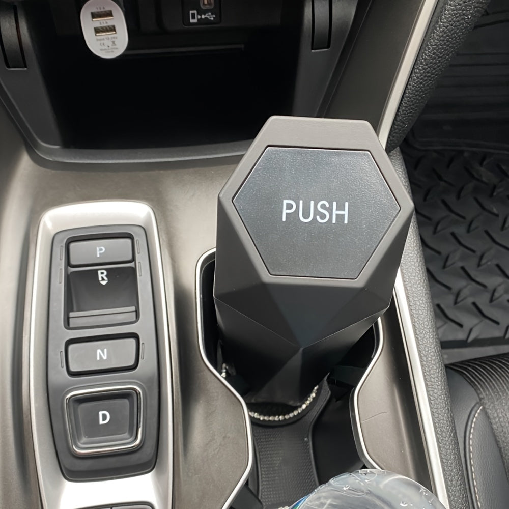 Car Interior Storage Trash Bin Black Compact Car Trash Can Organizer