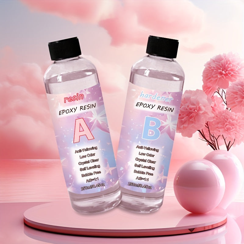 Epoxy Resin Kit 1:1 Mixing Ratio Transparent for DIY River Tables High Hardness