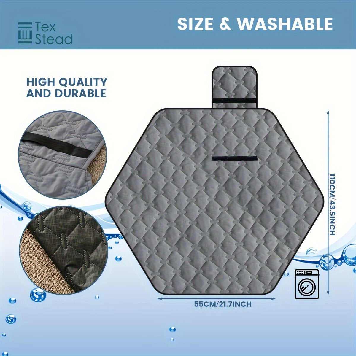 Waterproof Reusable Pet Pee Pad for Small Dogs Cats Rabbits Non-Slip Polyester Fiber