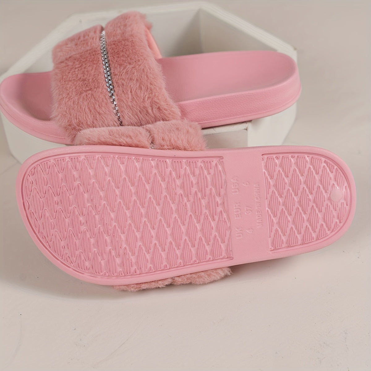 Женские повседневные сандалии с открытым носком, цепочкой из страз и толстой подошвой