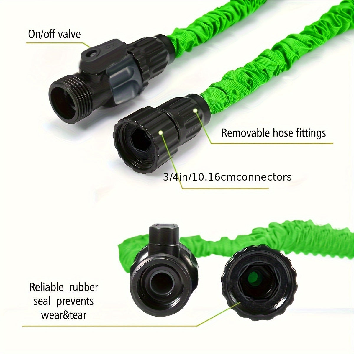 Расширяемый набор садовых шлангов с насадкой высокого давления 15 30 50 футов для полива газона, патио