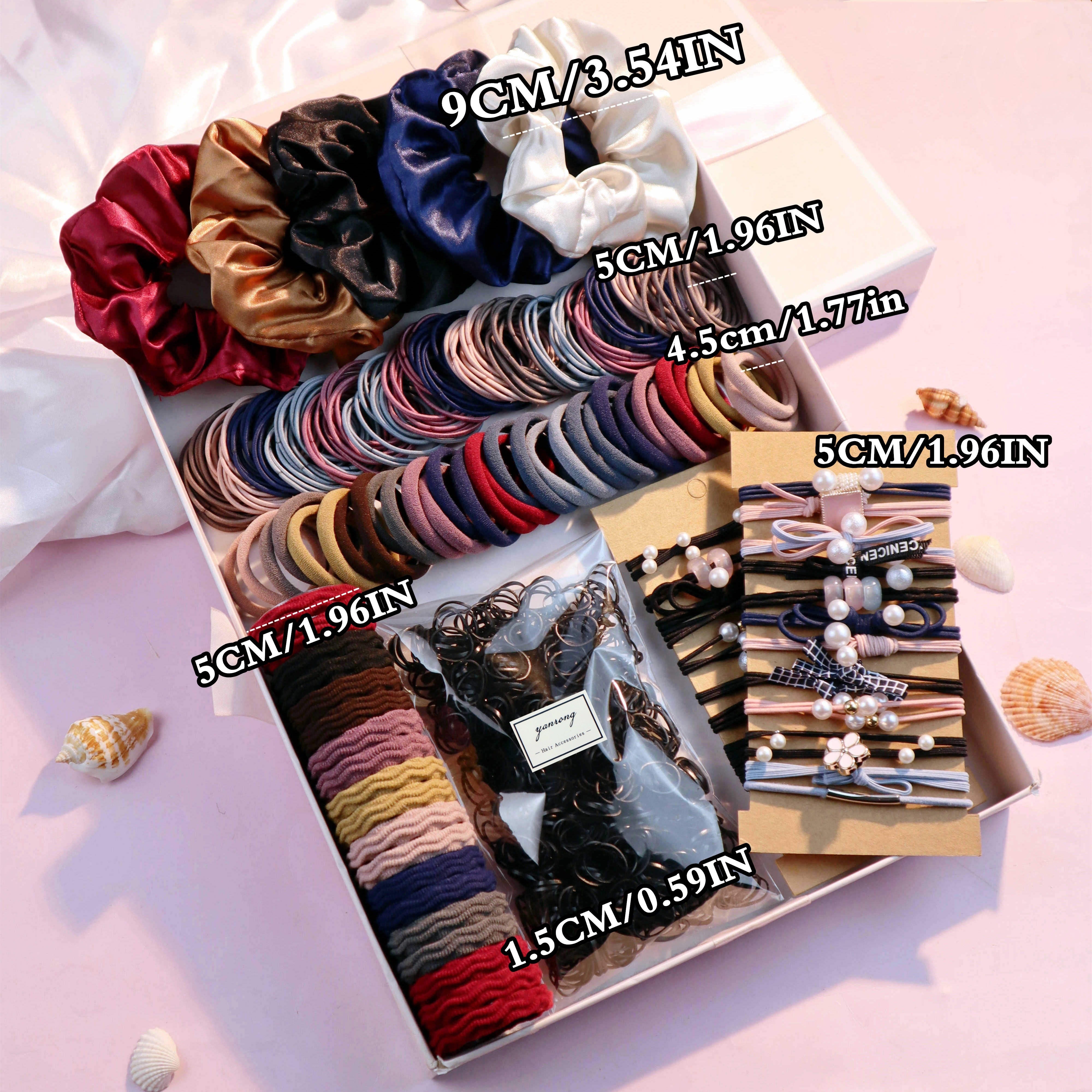 Hair Styling Accessories Kit 1085 Pieces Elastic Hair Ties Ponytail Holders for Women