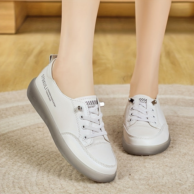 Women's White Slip-On Sneakers Casual Shoes Lightweight Comfort