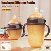 Baby Bottle for Babies 0-36 Months BPA-Free Silicone 150ml 240ml Soft Bite-Resistant