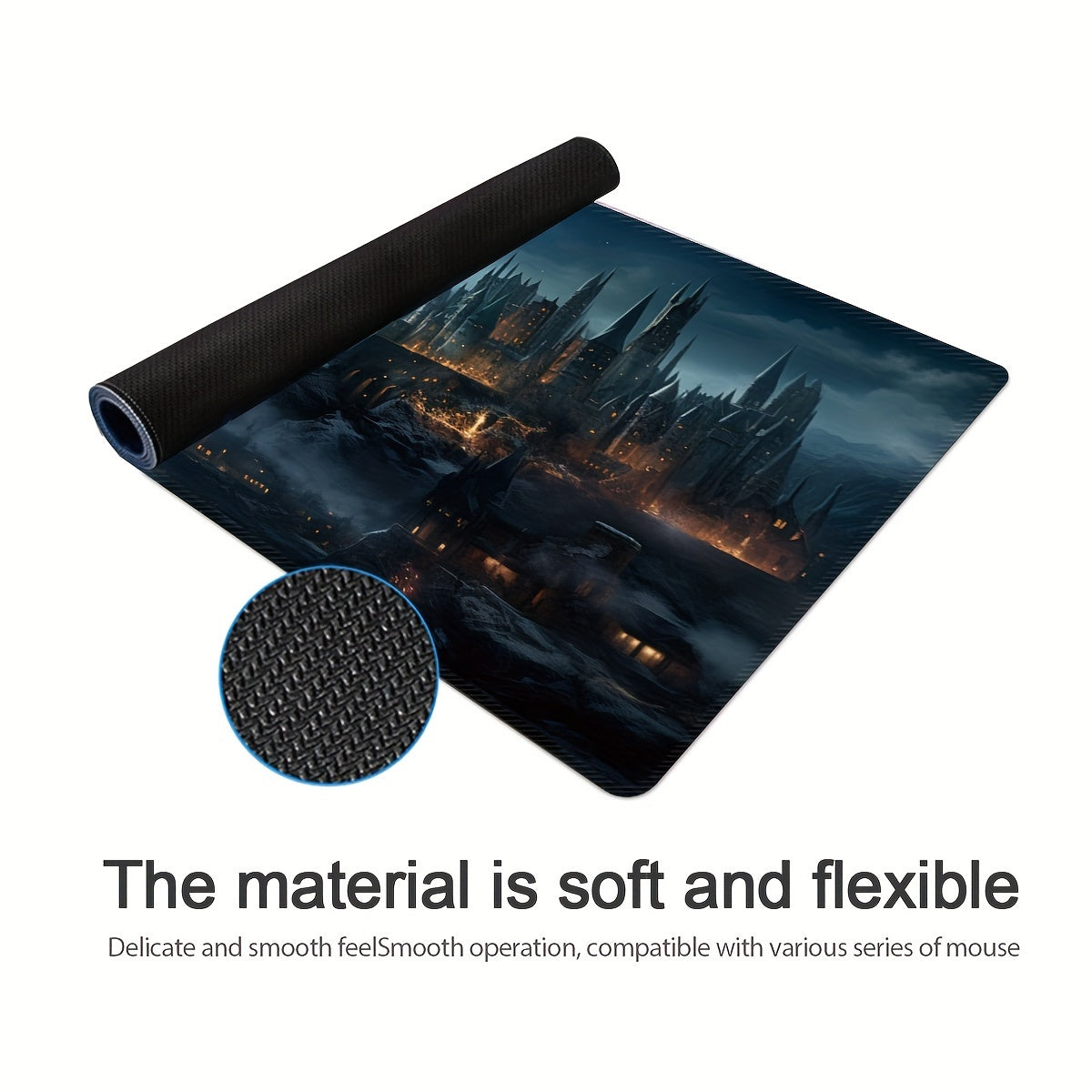 Large Extended Gaming Mouse Pad Rubber Non-Slip Washable Desk Mat with Precision Edge Stitching
