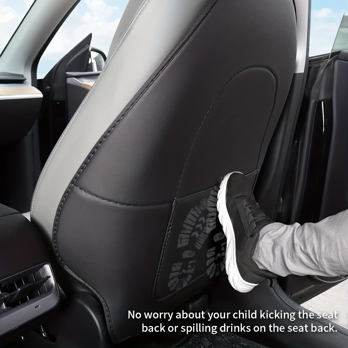 Full Coverage Car Seat Back Protector for SUVs PVC Anti-Kick Scratch Wear Resistant