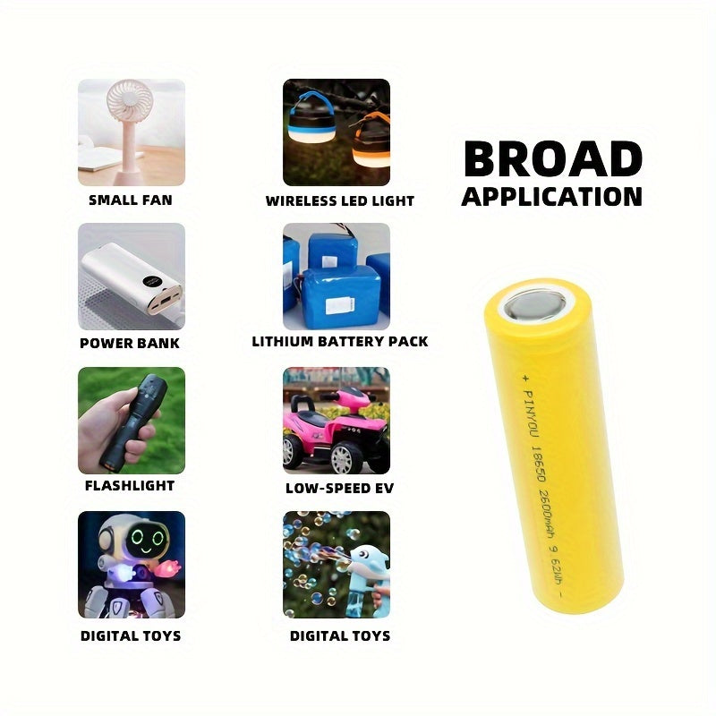 18650 Lithium Batareya 2600mAh 5C chiqarish Qayta tiklanadigan quvvat elementi