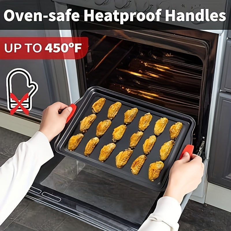 Carbon Steel Baking Sheet Set with Non-Stick Cookie Sheet and Grilling Trays