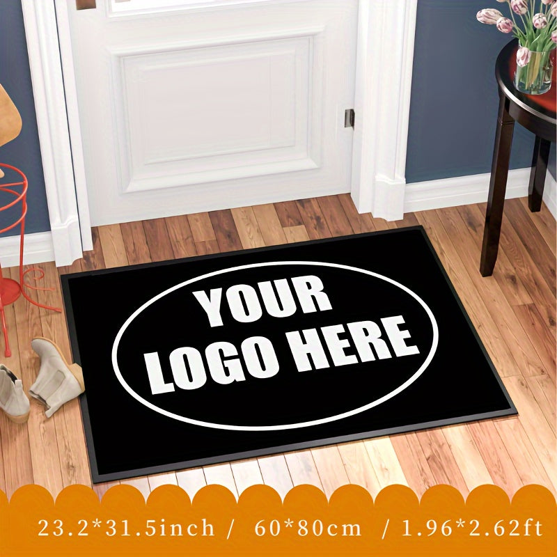 Personalized Doormat 1kg/m² Crystal Velvet Non-Slip Custom Photo Logo Entryway Decor