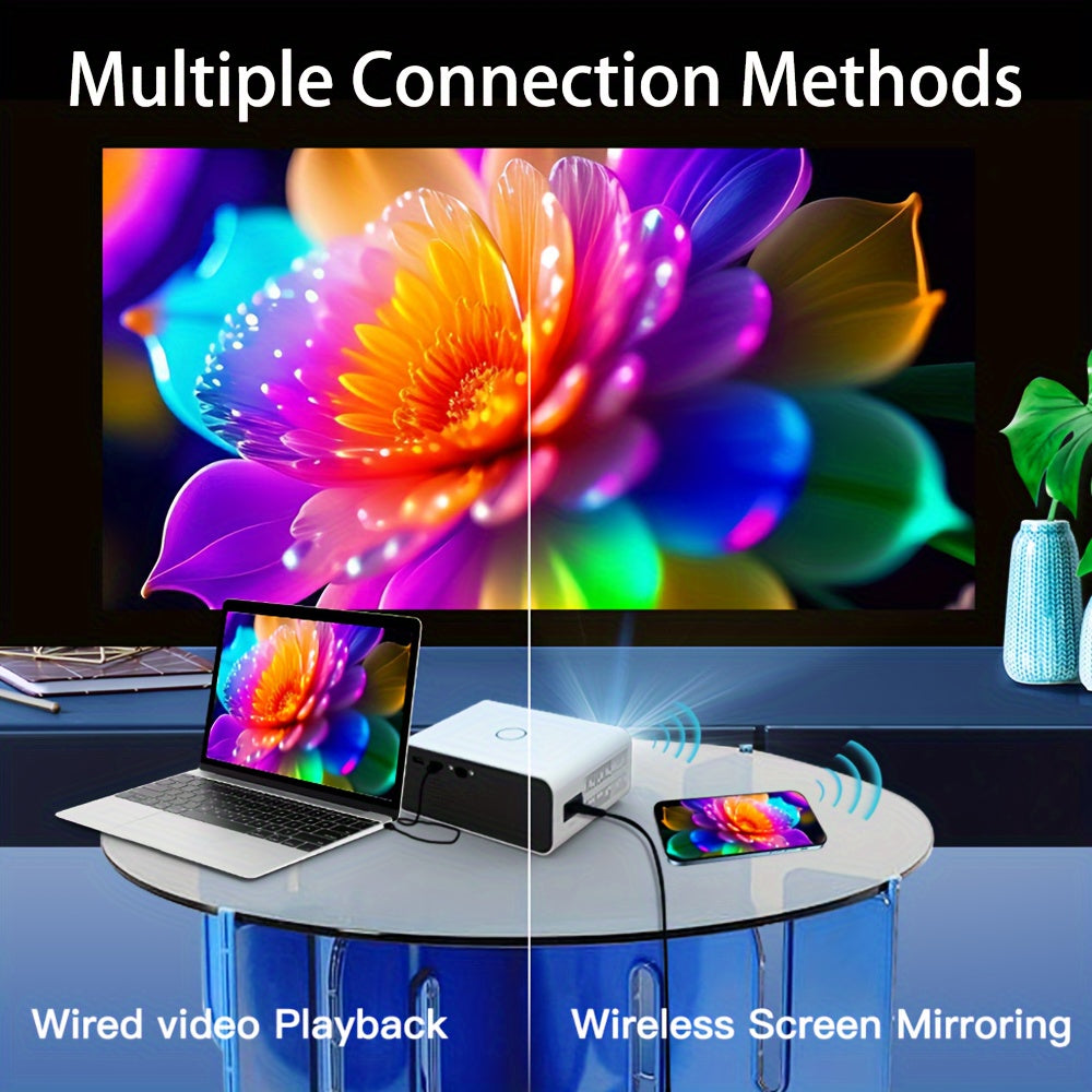 Портативный мини-видеопроектор 1080P 4K с поддержкой автоматической трапеции, Wi-Fi, Android