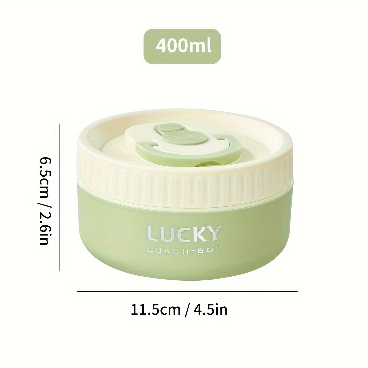 Stainless Steel Lunch Box Leak-Proof Round Bento Container for Meals and Salads