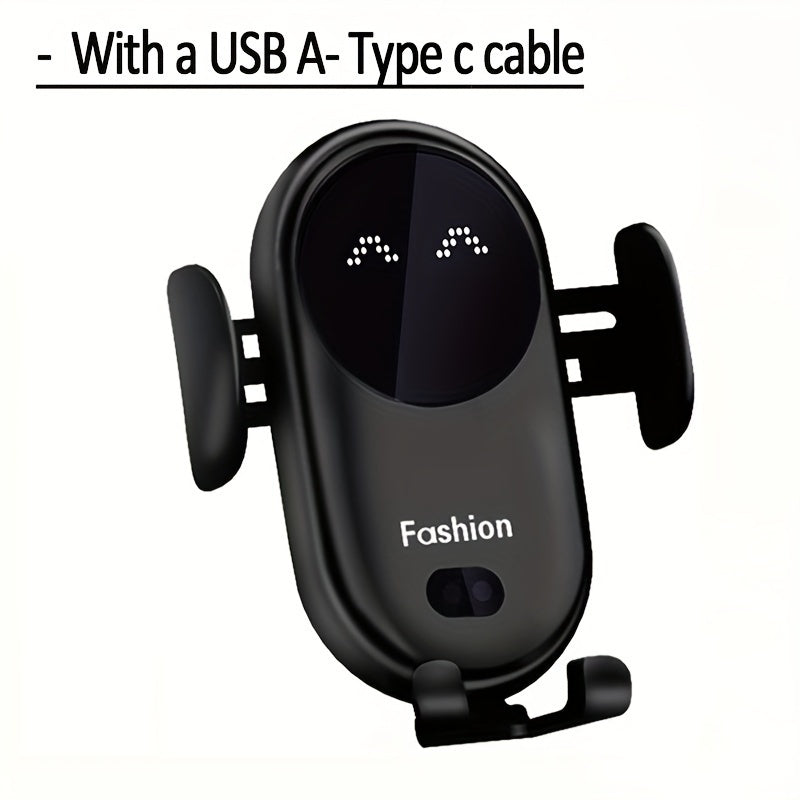 Wireless Car Charger Stand Auto Clamping Magnetic Infrared Qi Mount