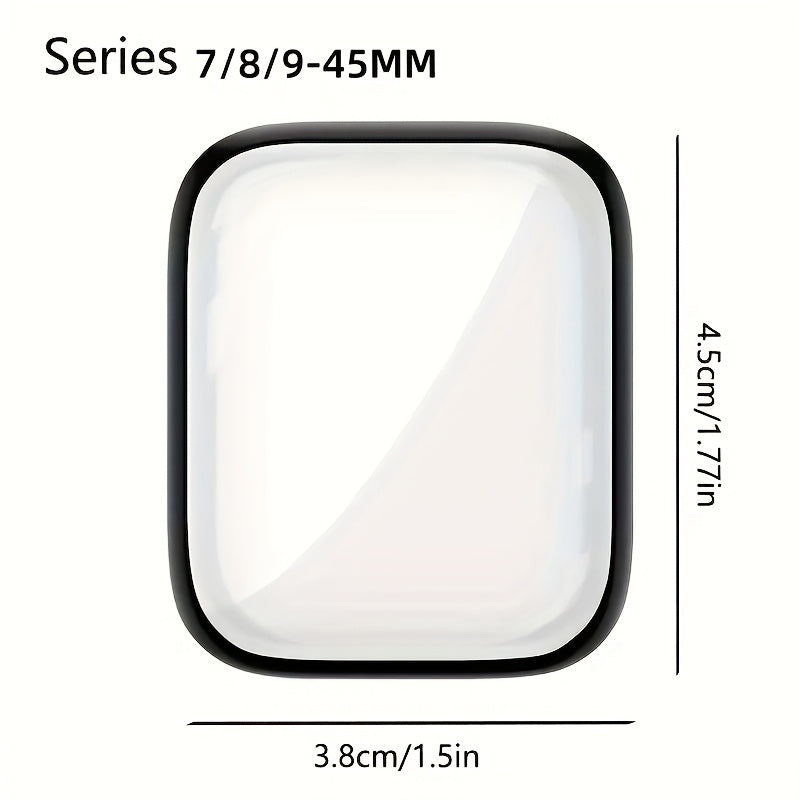 Apple Watch Screen Protector Set for Series SE 1-10 Full Coverage 9D Plastic Film Hardness 2H Fingerprint Resistant
