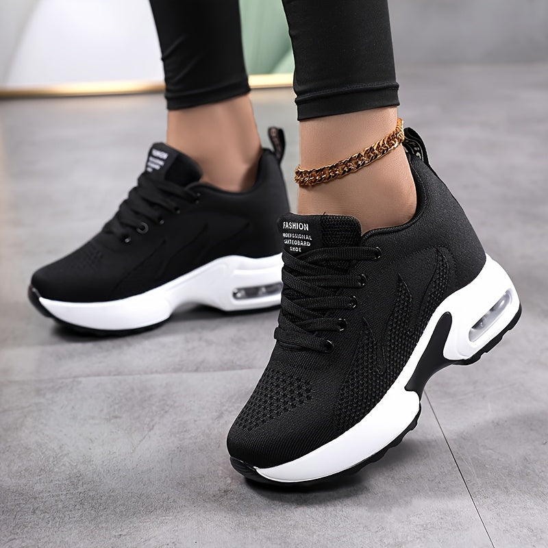 Women's Breathable Mesh High-Top Sneakers Casual Running Shoes Air Cushion