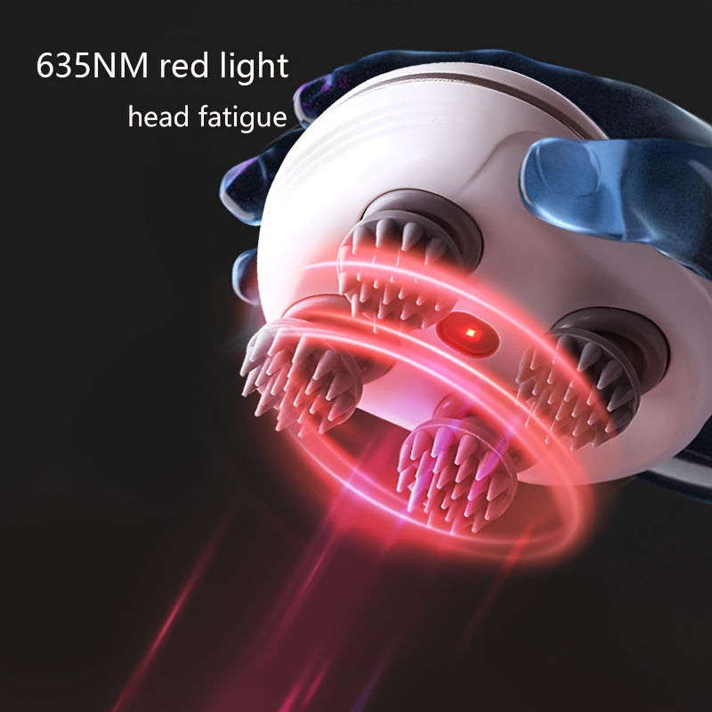 To'liq tana dam olish uchun 4 ta ajratiladigan massaj tirgaklari bilan jihozlangan portativ zaryadlanadigan elektr bosh massajchisi.