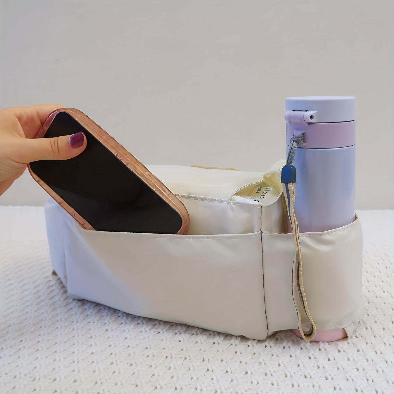 Baby Stroller Organizer Hanging Storage Bag for Korean Baby Strollers with Multiple Pockets