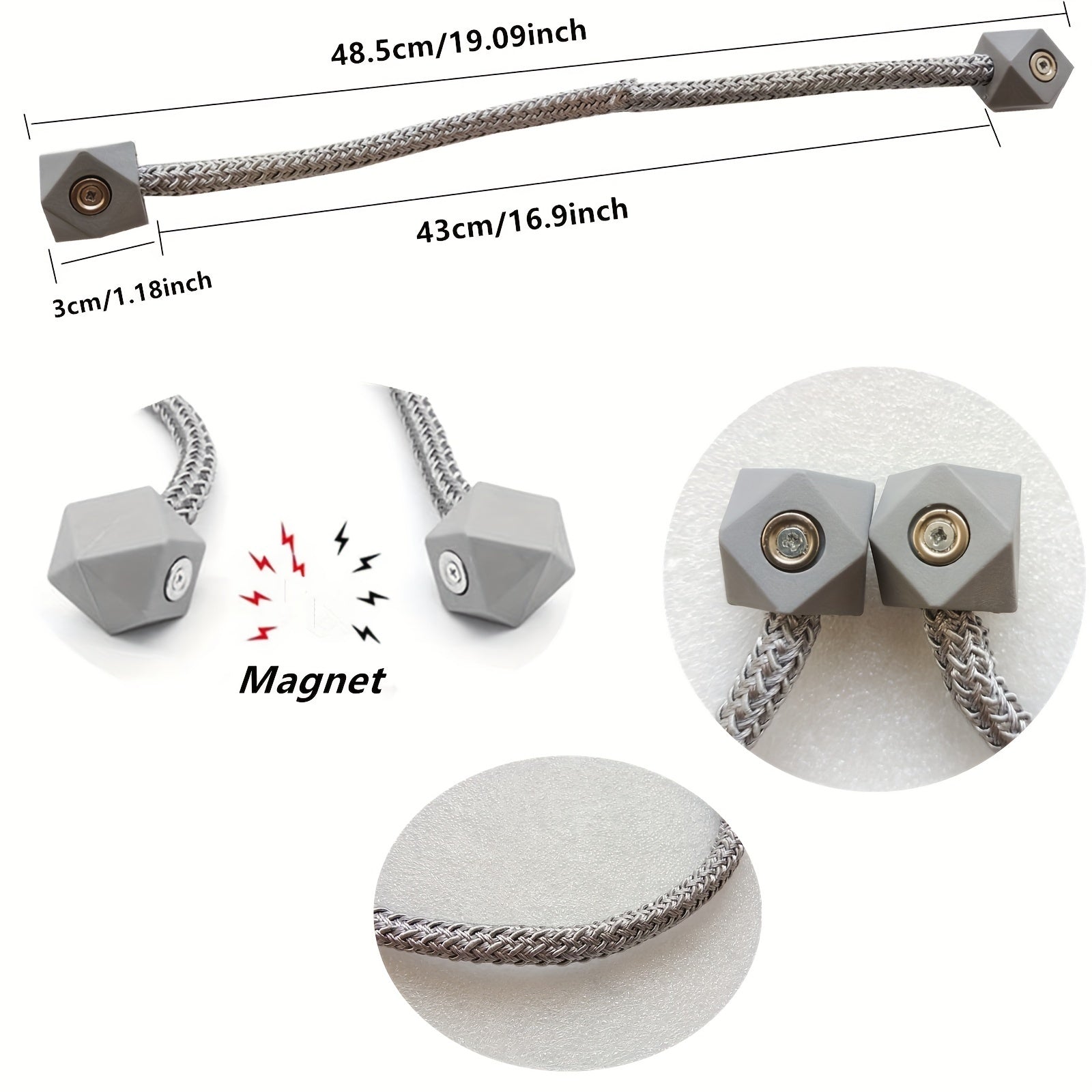 Magnetic Curtain Buckles for Drapes and Curtains, Easy to Use, Durable