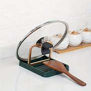 Foldable Kitchen Utensil Holder with Lid Stand, Plastic Organizer for Cooking Spoons and Spatulas