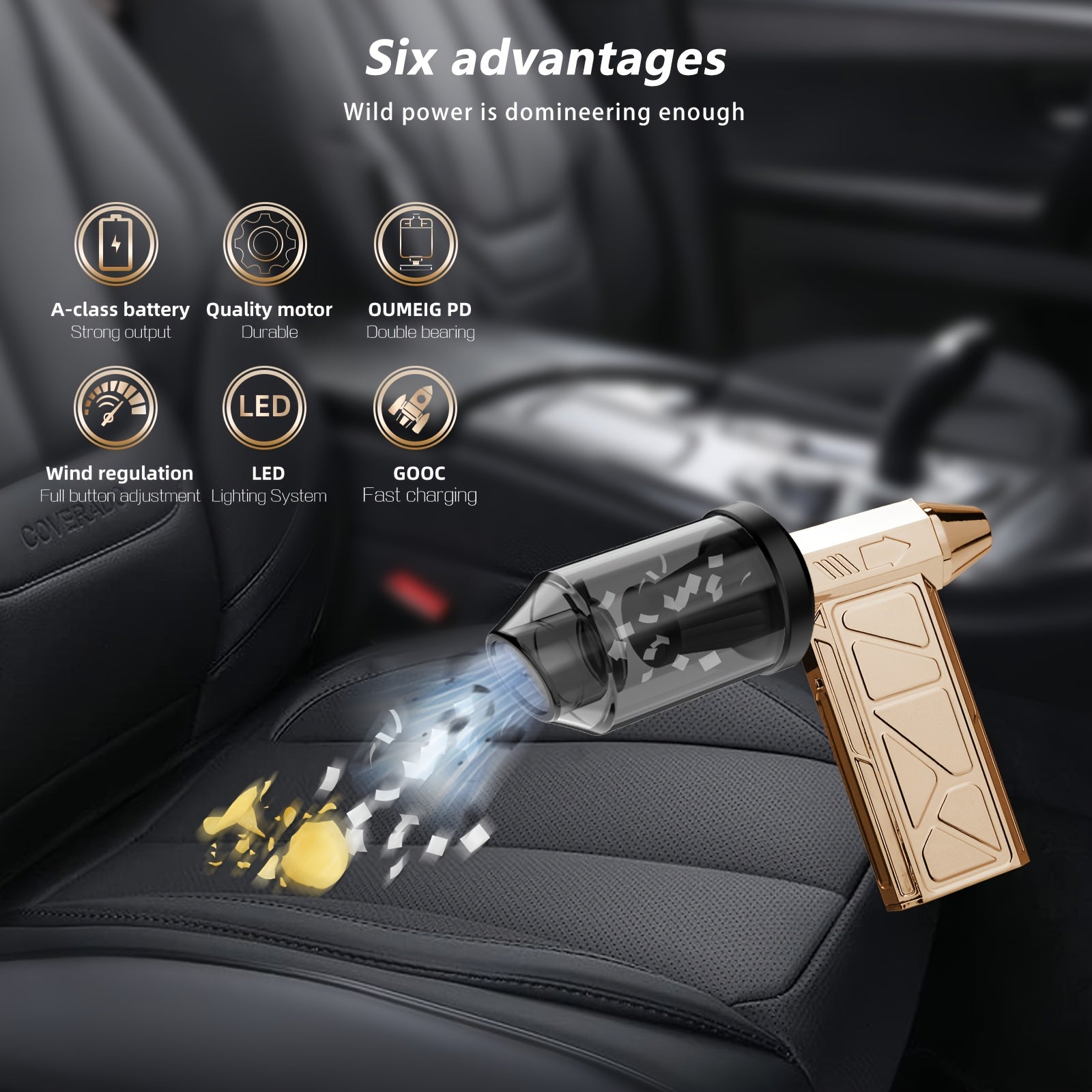 Portable Multipurpose Turbofan Fan with 11000 RPM Fast Wind Rechargeable USB