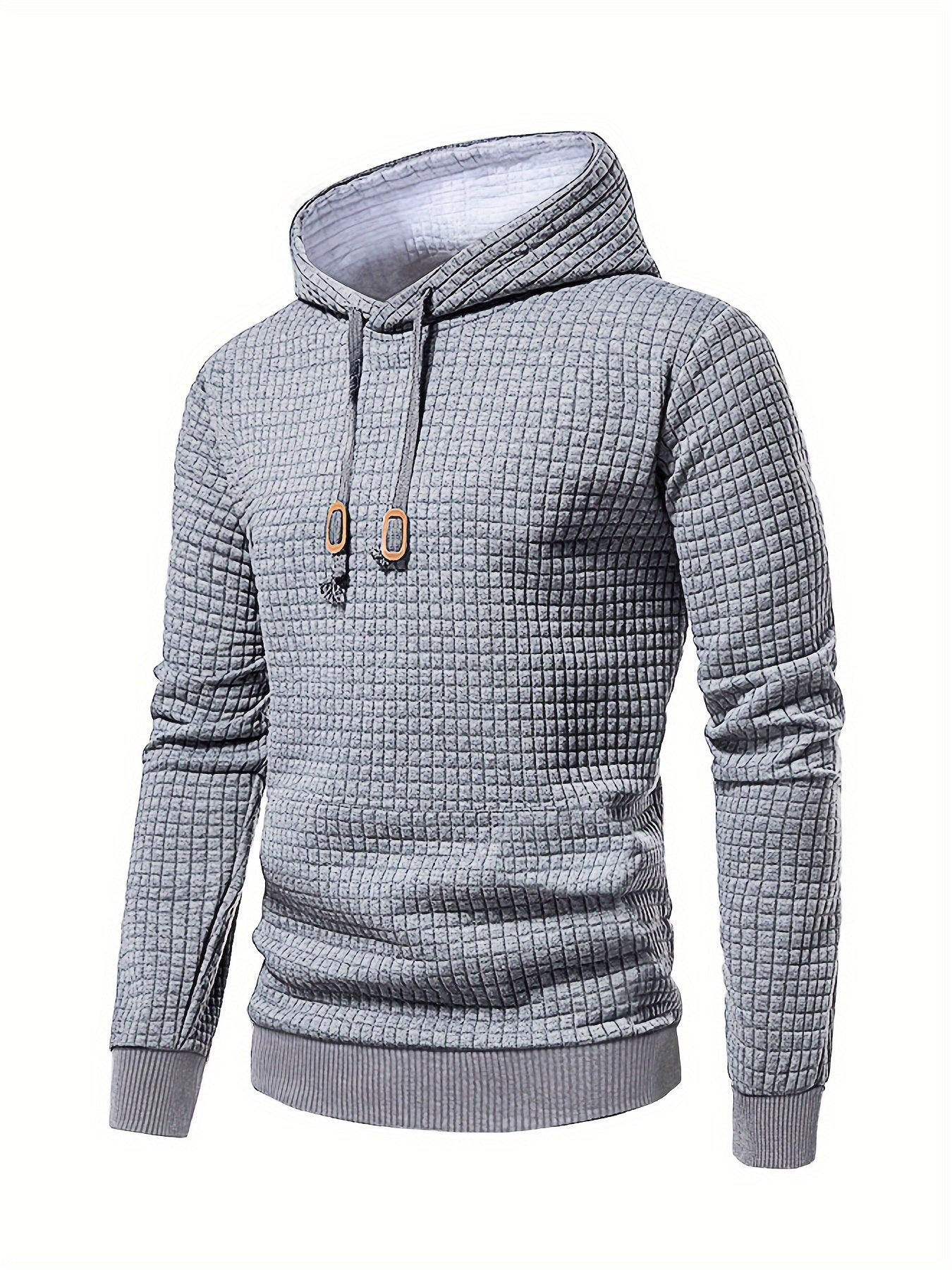 Men's Lightweight Performance Hoodie with Moisture-Wicking Textured Black Fabric and Copper Zipper