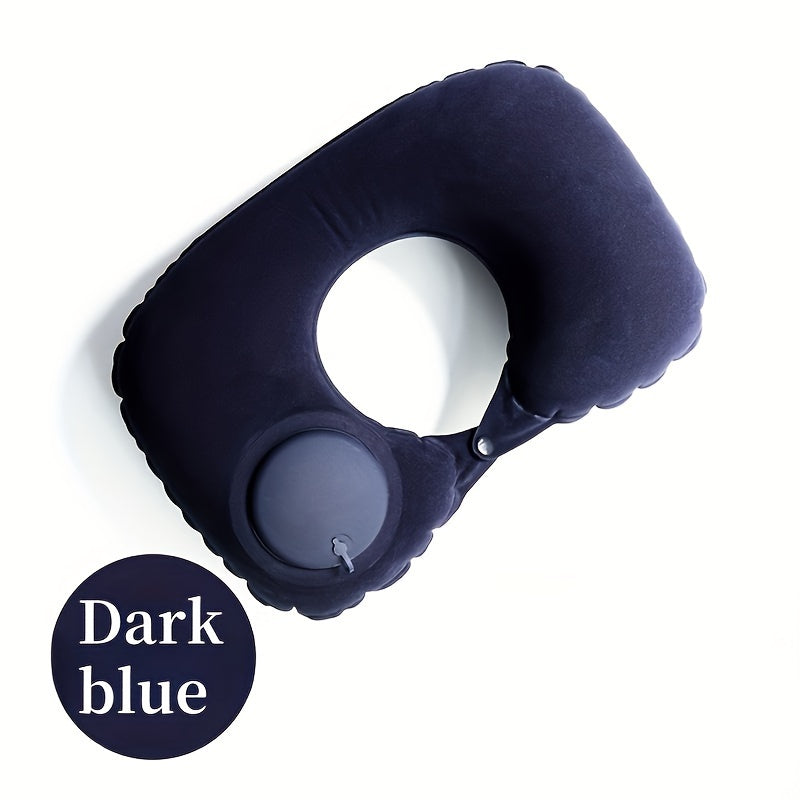Inflatable U-Shaped Neck Pillow Waterproof Travel Support Compact Washable