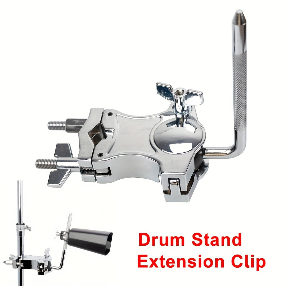 Tom Drum Extension Clamp, Baraban stendi uchun moslashuvchan rod tutqichi bilan cowbell clamp.