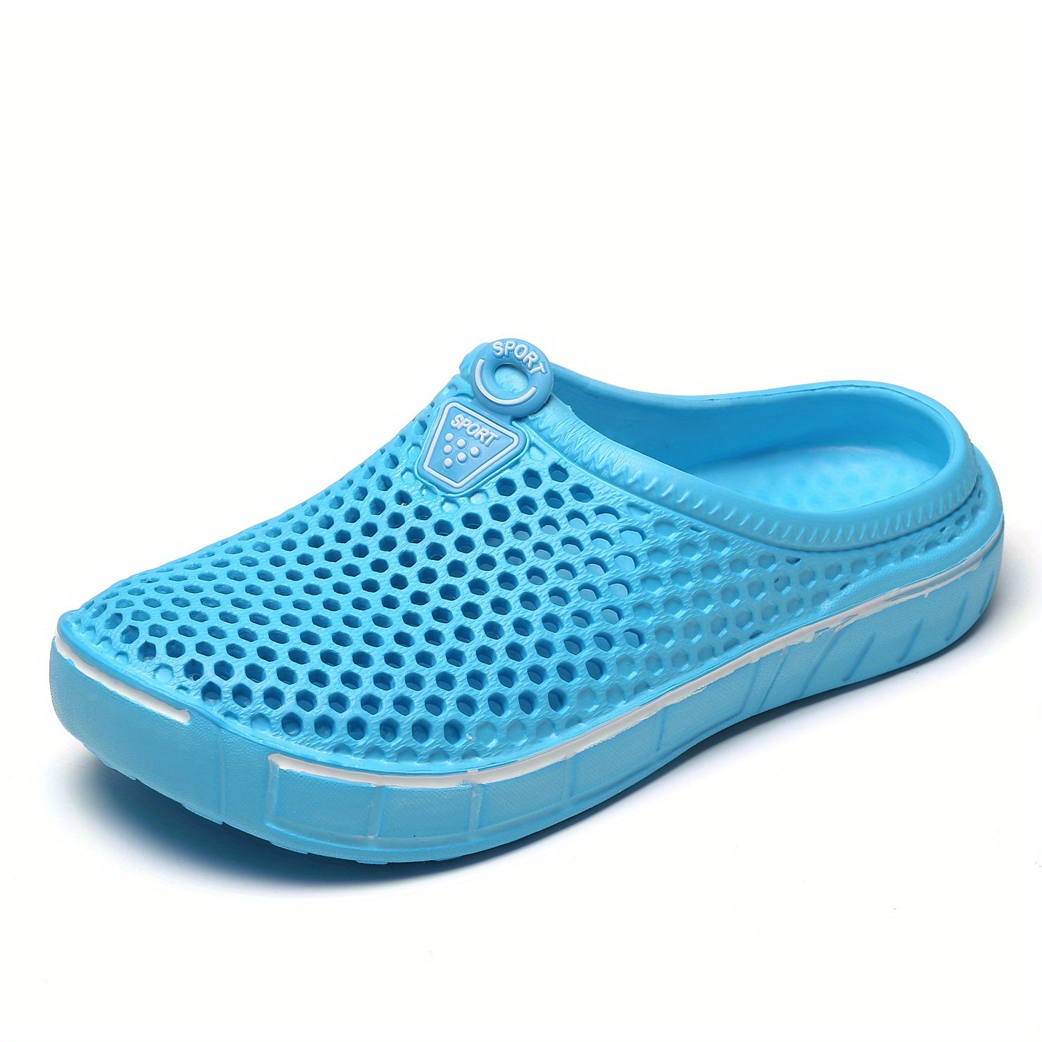 Women's Solid Color Flat Clogs Slide-On Non-Slip Outdoor Casual Shoes