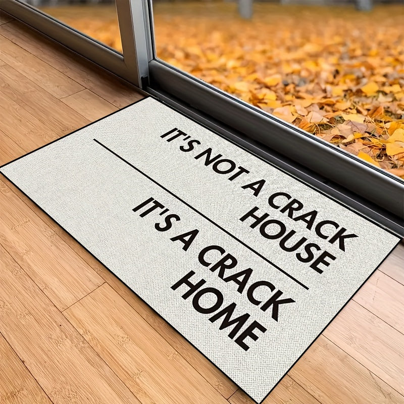 Нескользящий моющийся дверной коврик из полиэстера 15x23 дюймов, дизайн трещинчатый, для использования внутри и снаружи