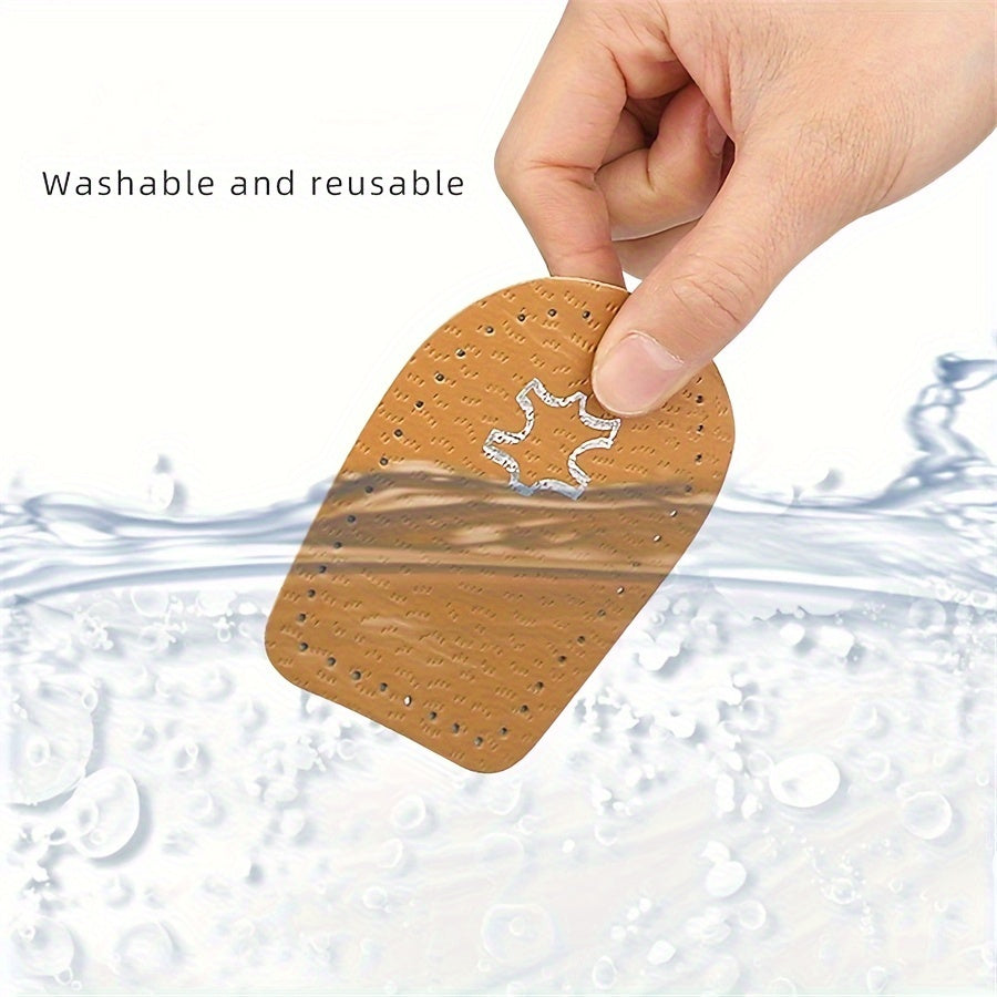 Unisex Latex Heel Cushions Shock Absorbing Anti-Wear Half Size Inserts