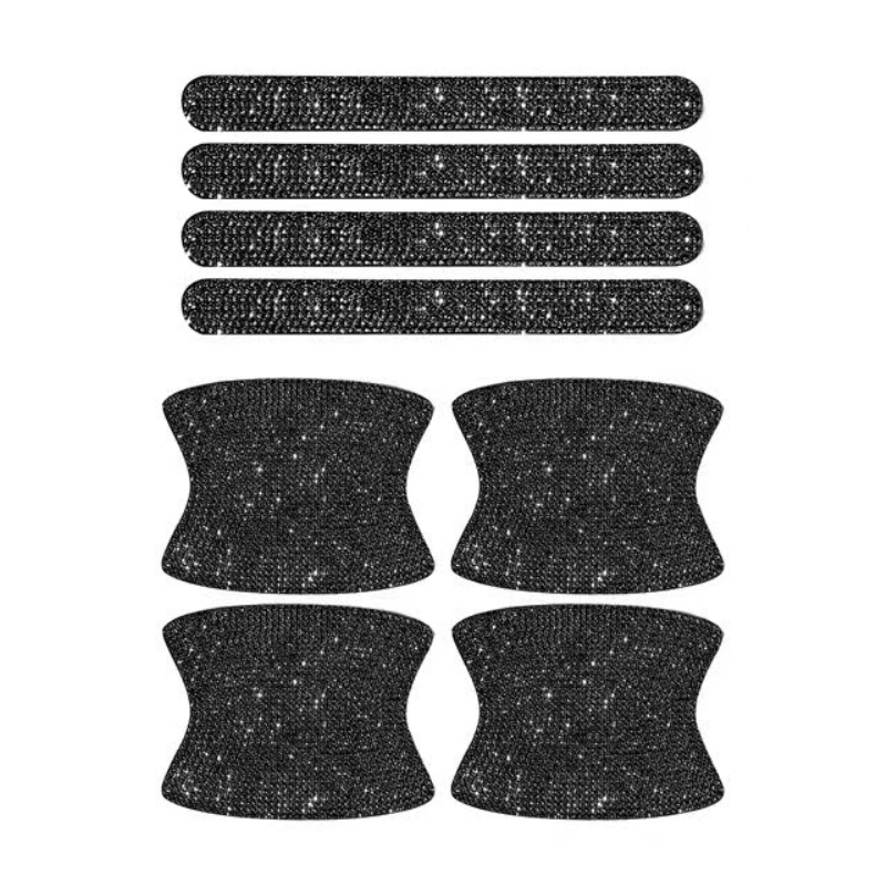 Car Accessories Diamond Stickers for Car Door Handles Anti-collision 8pcs