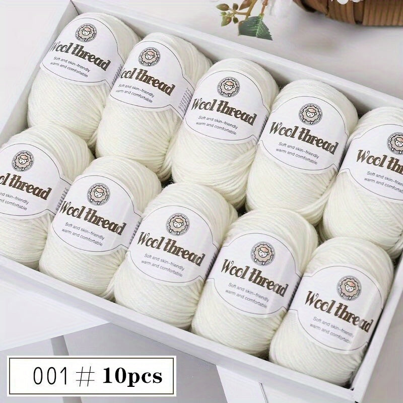 10pcs Australian Wool Yarn 500g Soft Warm Knitting for Sweaters Coats Scarves