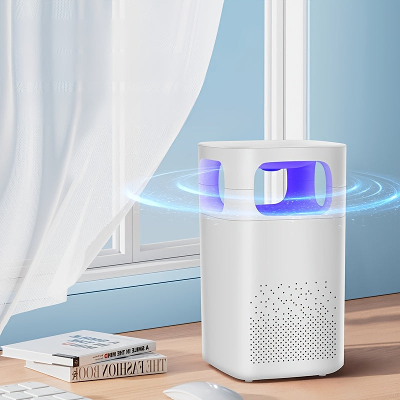 Indoor Air Purifier White Blue LED Smoke Odor Elimination USB Powered