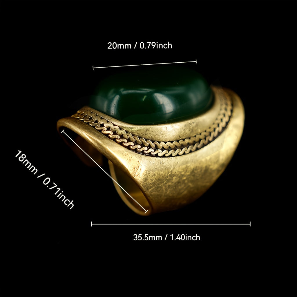 Adjustable Natural Agate Ring for Weddings and Parties