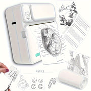 Portable Wireless Mini Printer for Smartphones Monochrome Photo Notes Memo