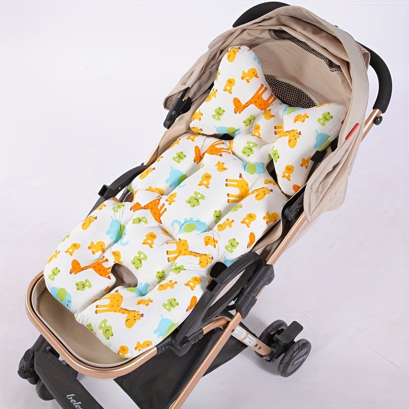 Baby Stroller Cushion with Cartoon Design Thickened Padding Seat Pad for Infants