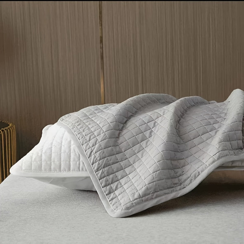 Breathable Quilted Pillow Protector Washable Polyester Anti-Stain Half Pack