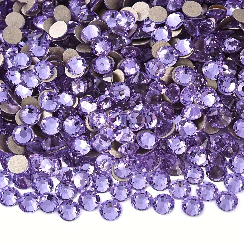 1440 diamantes planos de cristal claro para manualidades, arte de uñas, calzado, ropa, joyería y decoración