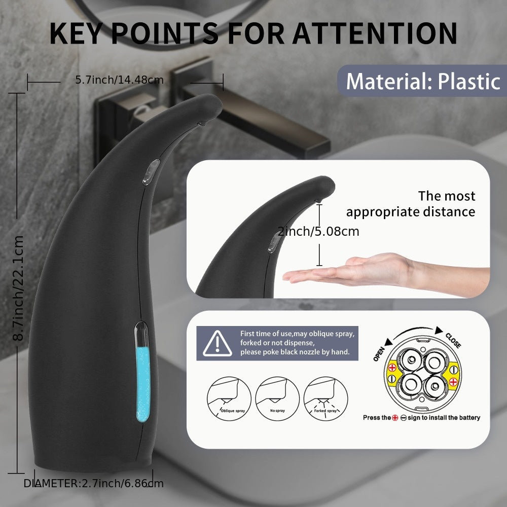 Dispensador de jabón automático con batería, sin contacto, para baño, hogar, duradero plástico