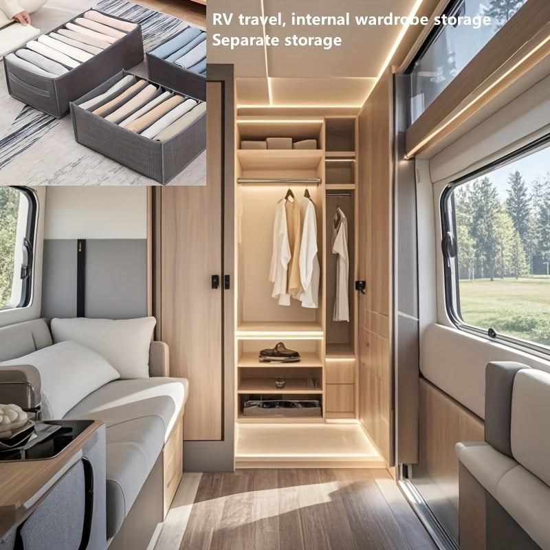 Mesh oynali 7 bo'limli kiyimlarni yig'ish uchun ochiladigan shkaf qutisi, shim va ko'ylaklar uchun