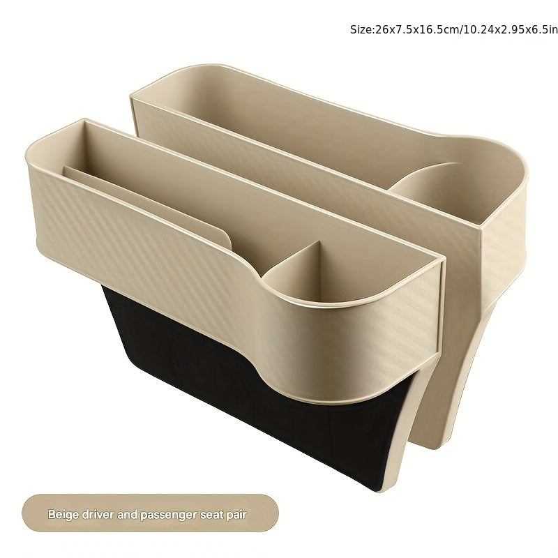 Caja de almacenamiento universal para coche con portavasos para huecos de asiento y consola