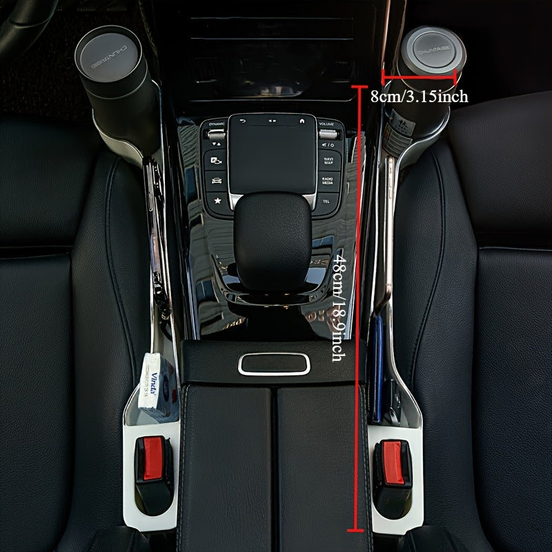Automotive Interior Organizer with Cup Holders and Glove Box Rack Plastic Universal