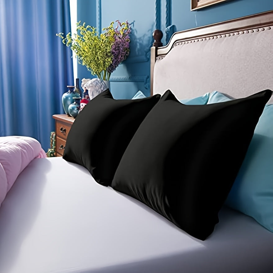 Double-Sided Summer Silk Pillowcase with Viscose Core, Smooth and Silky Feel